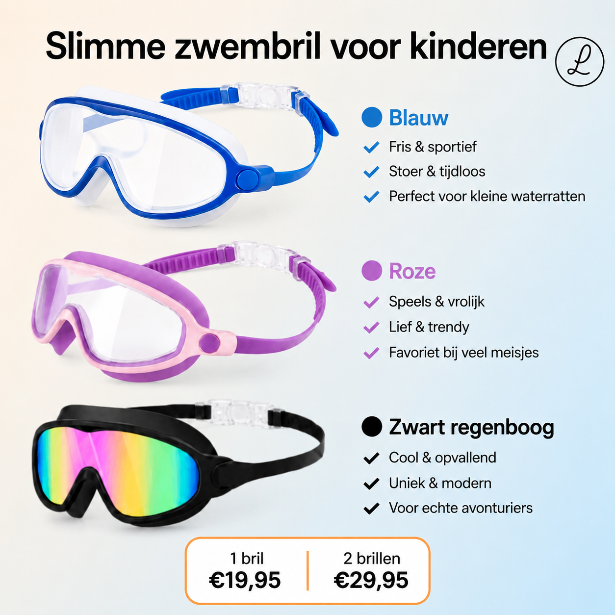 ClearDive Zwembril - Klik vast, duik en zie alles scherp